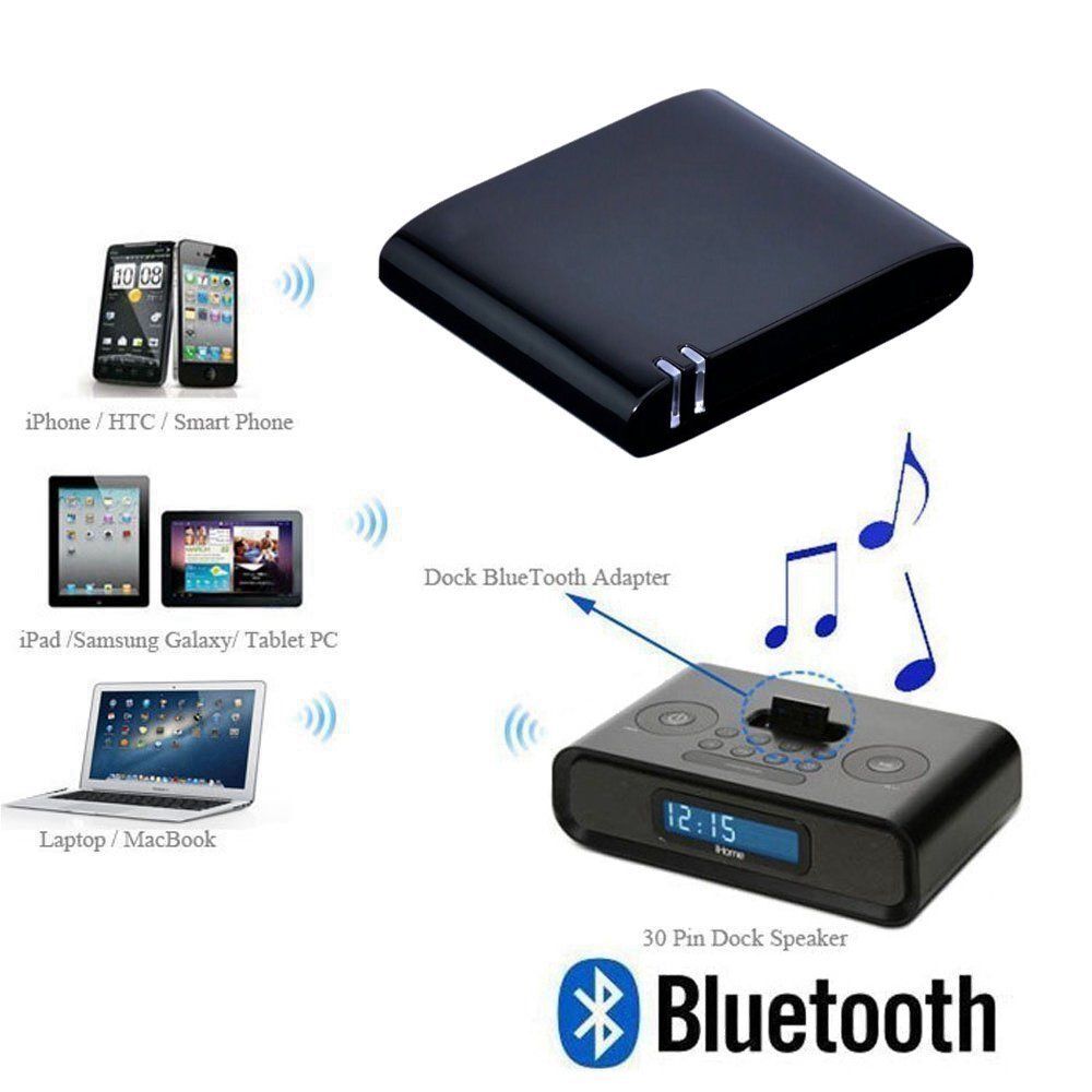 Dock For iPod/iPhone Wireless Music Adapter 30 Pin Bluetooth 5.1 Audio Receiver
