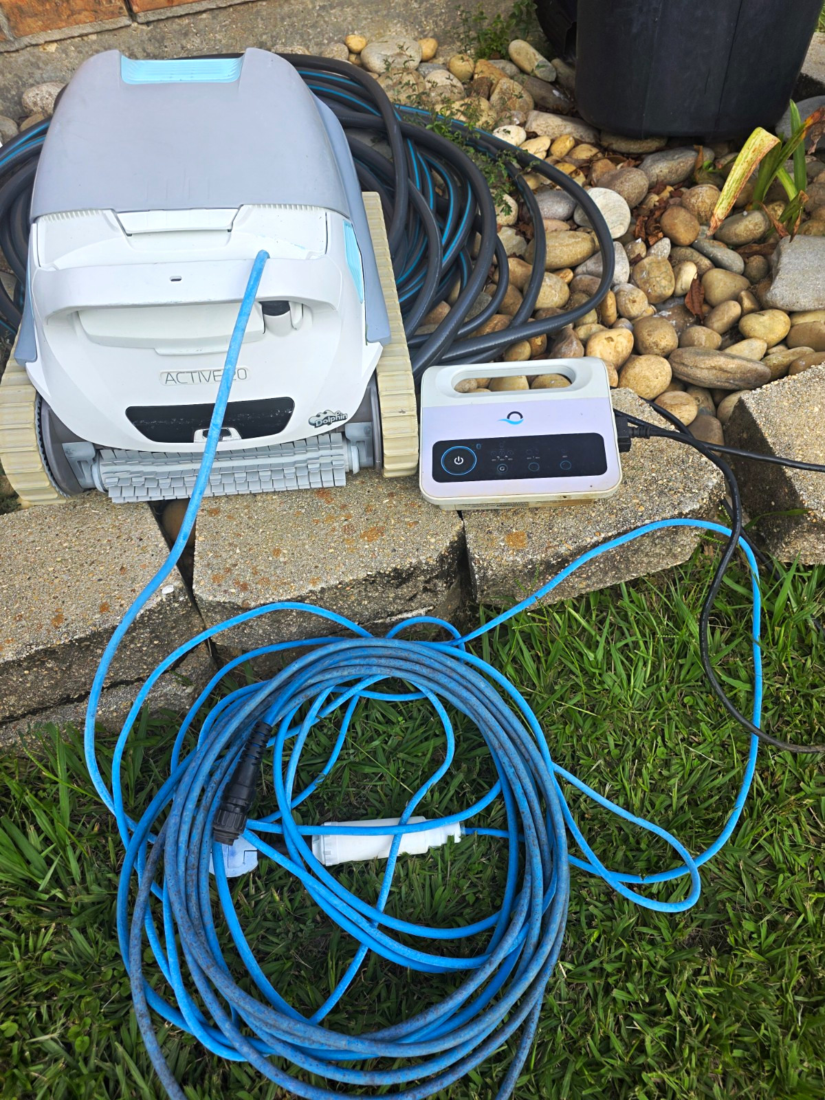 Dolphin Active 20 Robotic Pool Cleaner 120W w/ Power Supply, Cable & Cord