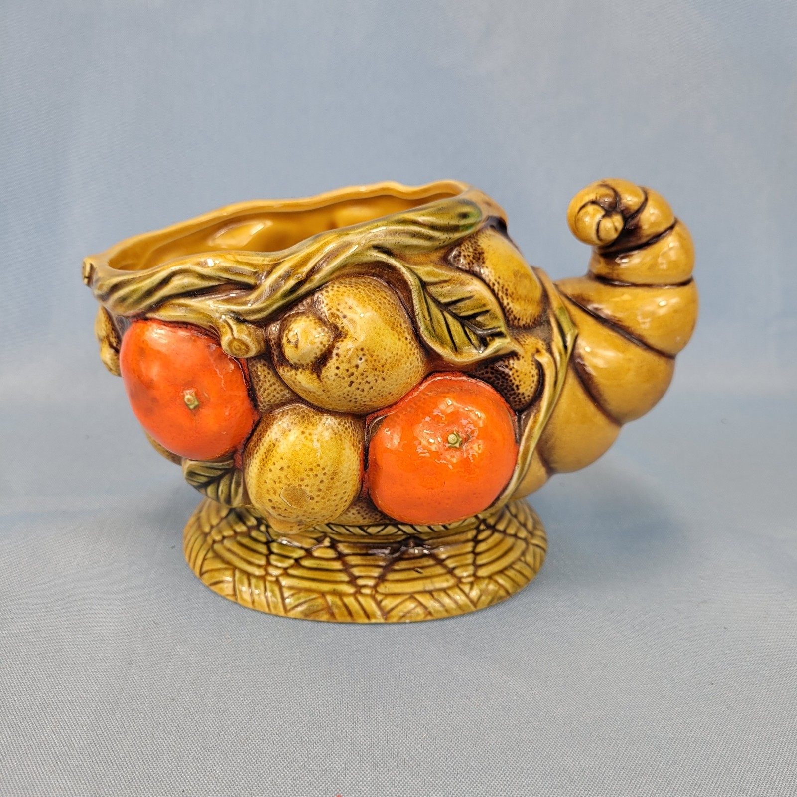 Inarco Cornucopia Planter E-4616 Fruit Harvest Ceramic Vase Japan