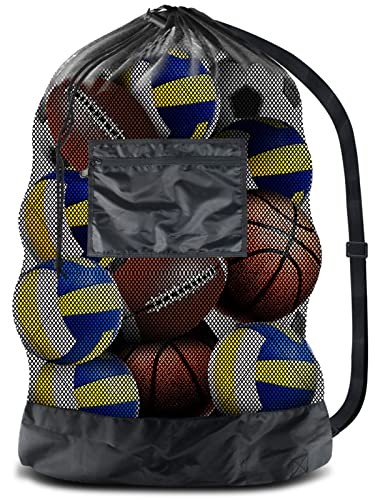 Thickened Extra Large Sports Ball Bag Mesh Socce Ball Bag Heavy Duty 30" x 40"