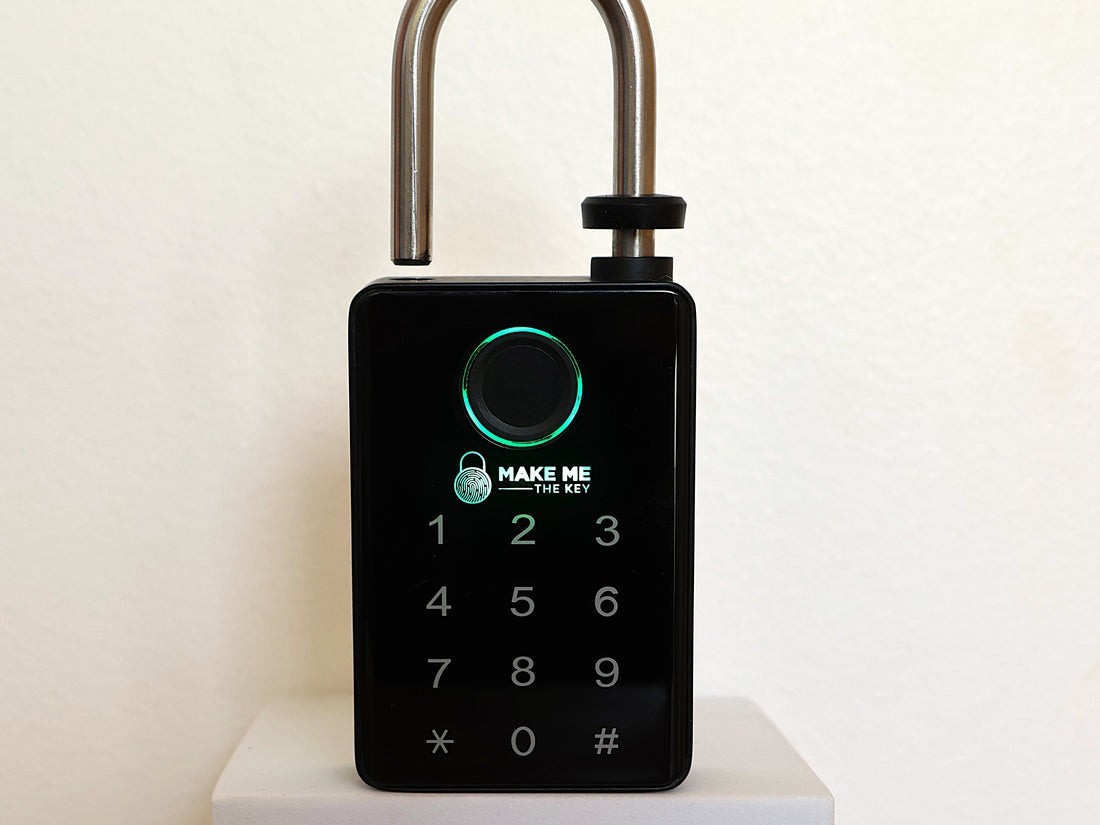 IronGard 5 Way Opening Smart Padlock Fingerprint, Passcode, RFID, Bluetooth, Key