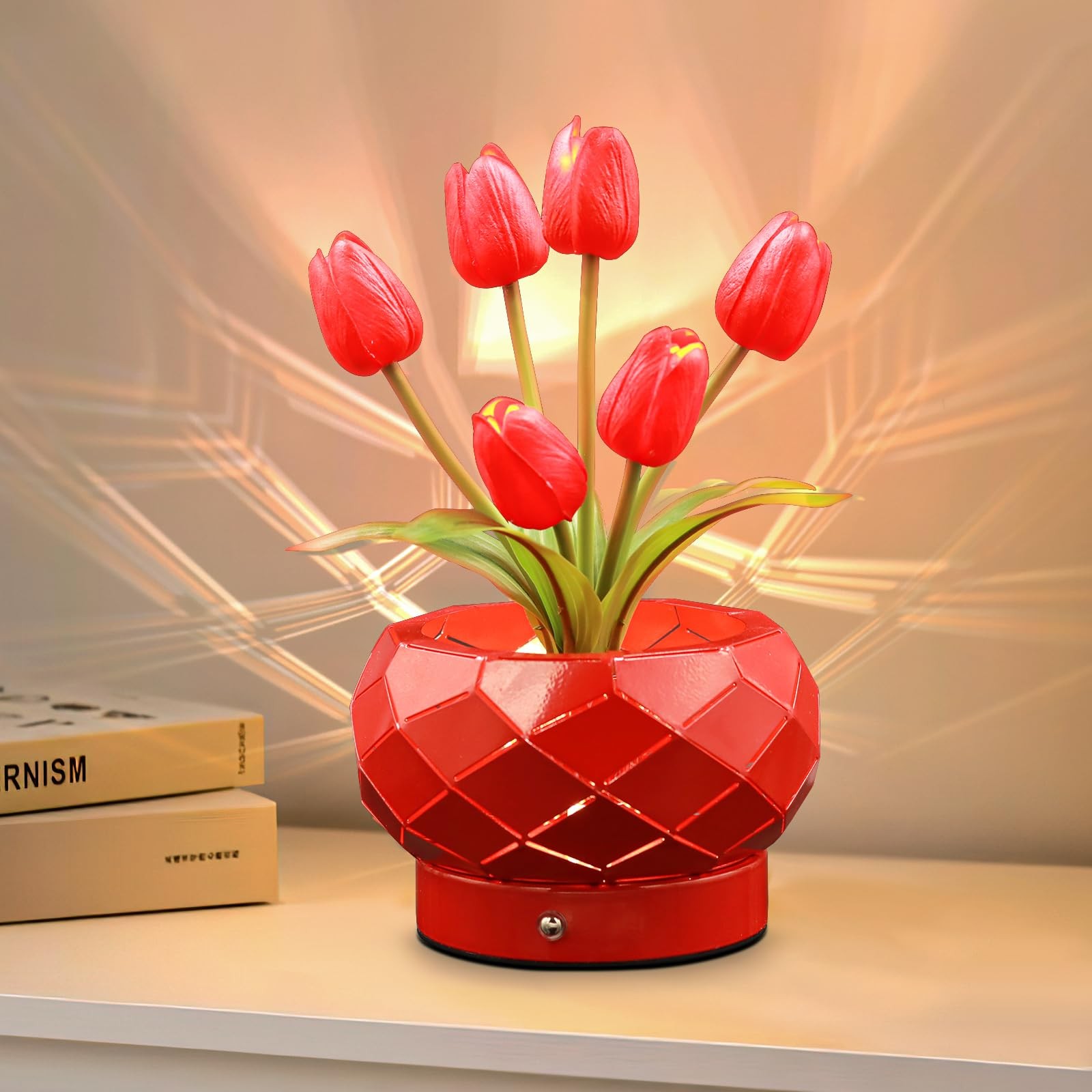 Tulip Touch Table Lamp 3-Colour Dimming 3 Modes Colors - Gifts for Women