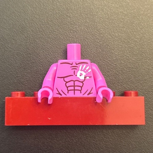 KTown Bricks Orc White Hand Torso Alchemy - Dark Pink