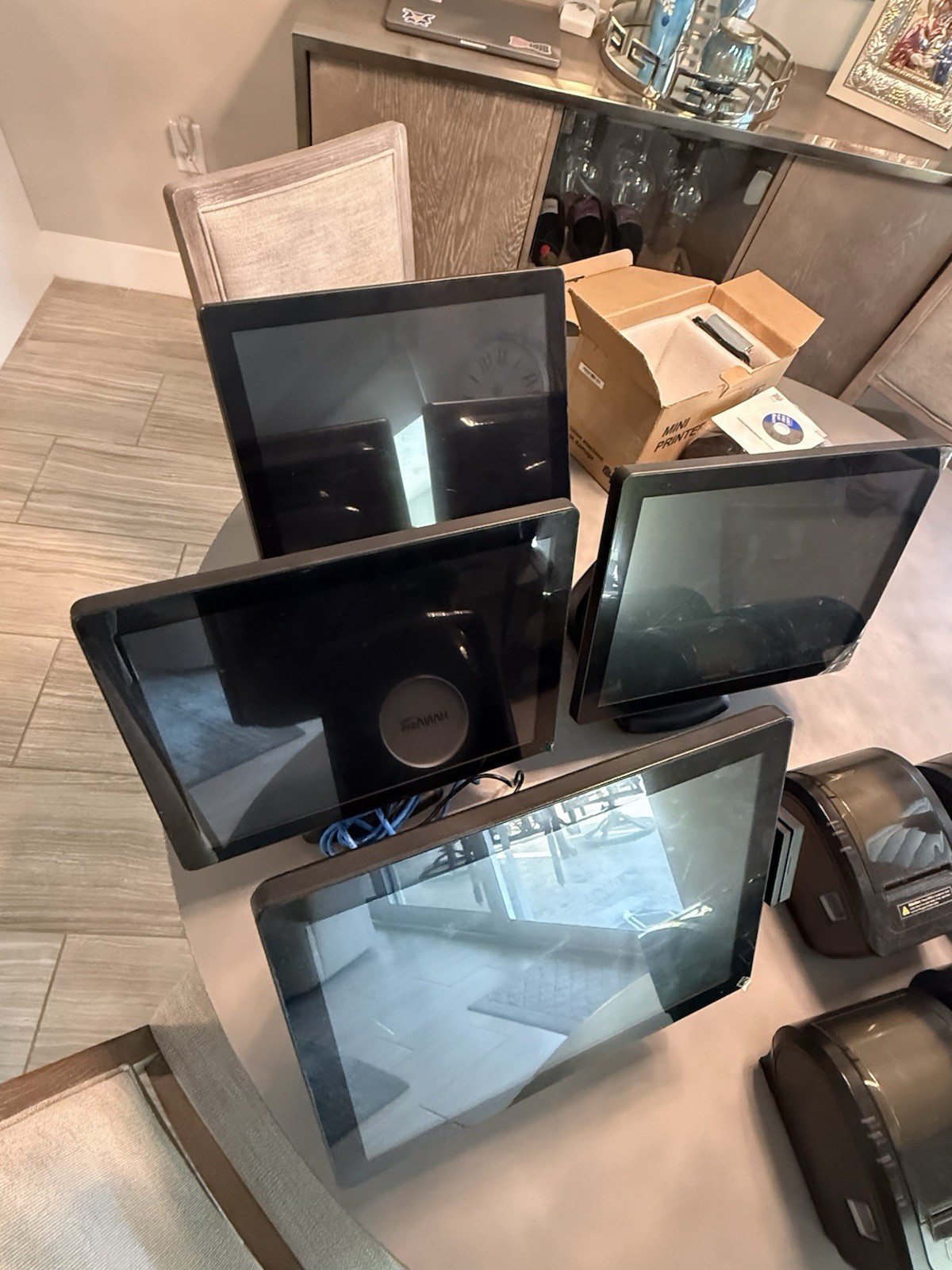 HANASIS Restaurant POS System Bundle 4 Terminals 6 Printers 2 Drawers