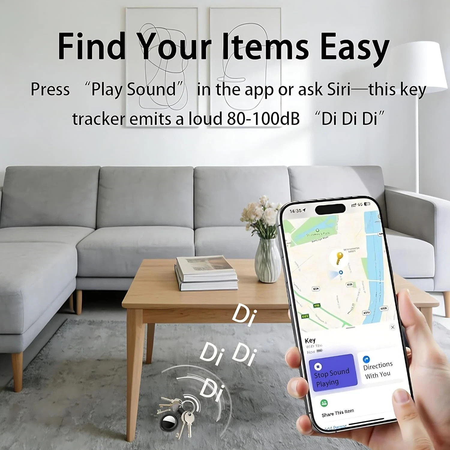 4 Pack Tracker Tags [Apple Mfi Certified] Work with Apple Find My(Ios Only)
