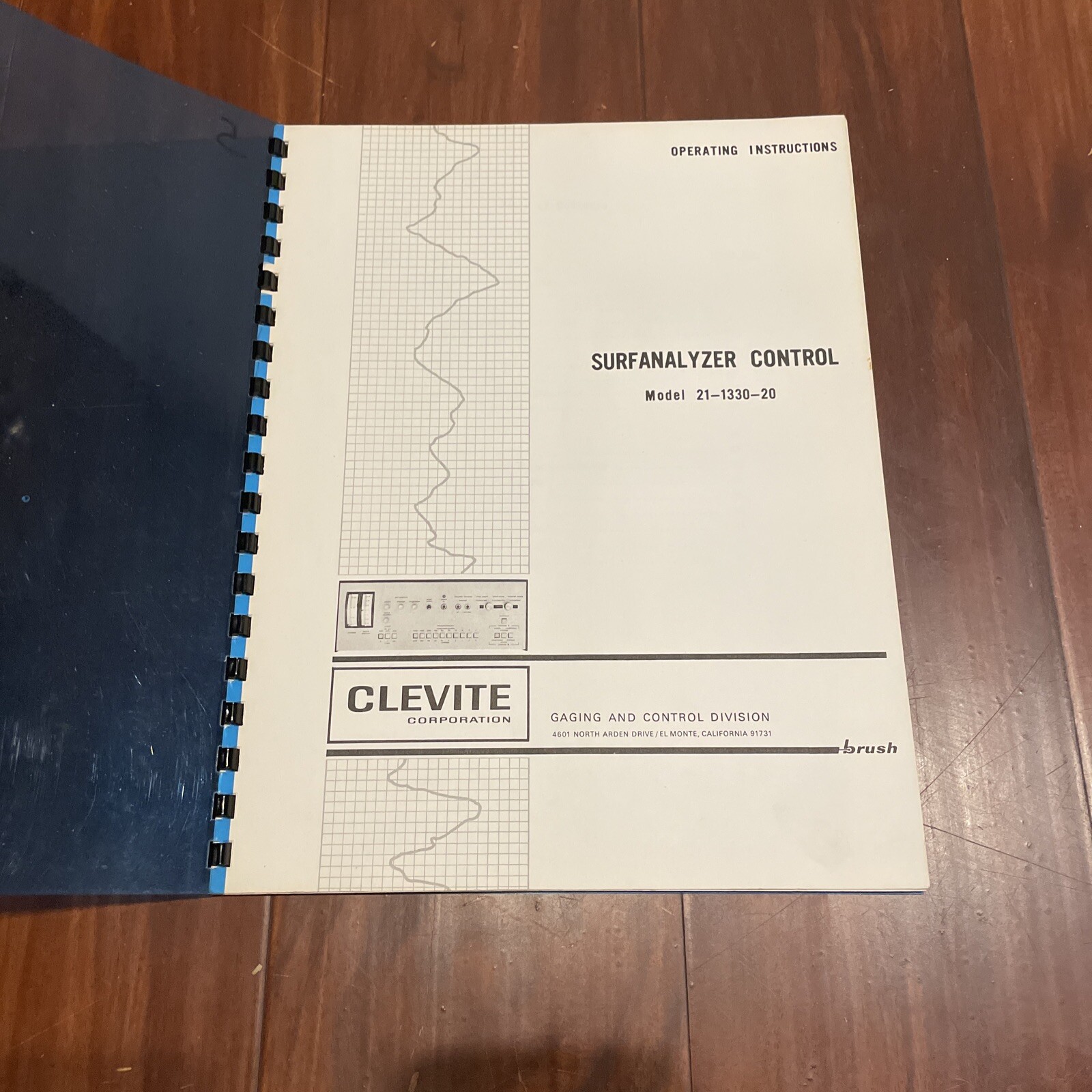 Clevite Model 21-1330-20 Surfanalyzer Control Operation Instruction Manual