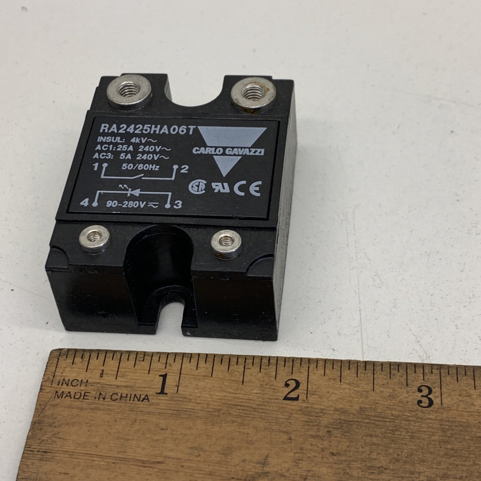 Carlo Gavazzi RA2425HA06T Solid State Relay *Missing Contact Screws*