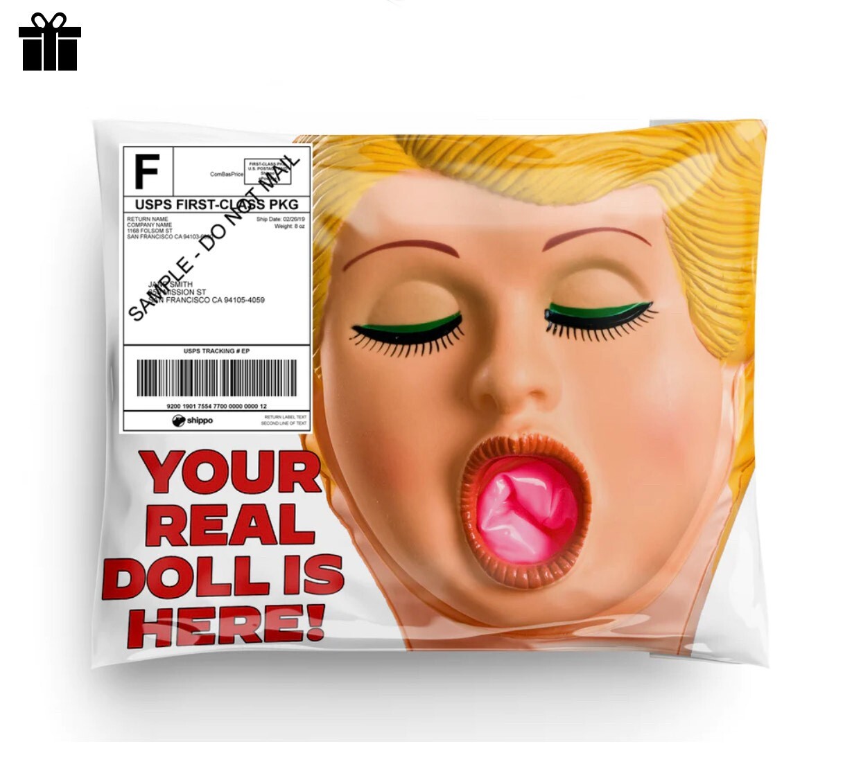 Doll JOKE PRANK Mailer Package. I Mail or You Mail.