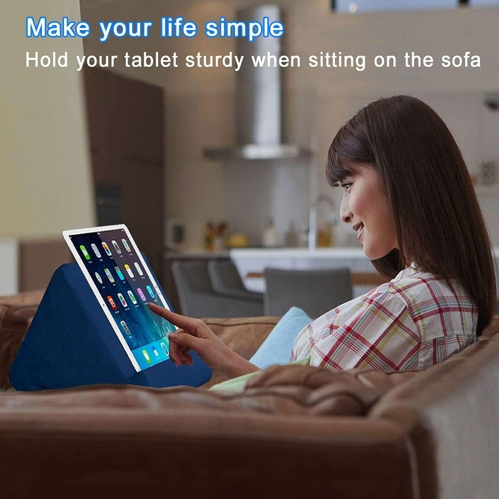 Tablet Pillow Stand - Tablet Holder Dock for Bed with Multi-Viewing Angles, Comp