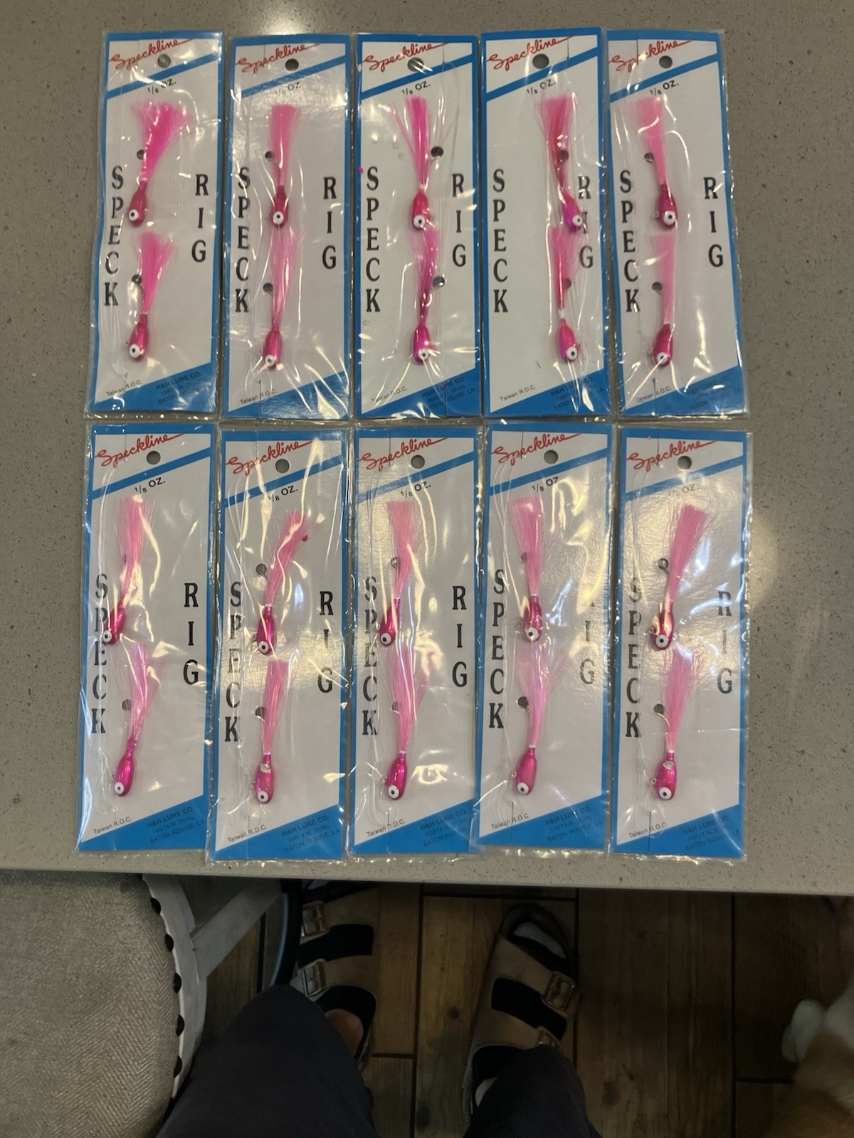 10 Pack Speckline  Pink Double Speck Rigs 1/8 Ounce New In Original Packaging