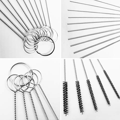 Wire Brush Set for Car Detailing - 9 PCS Cleaning Kit with 3 Brass, 3 Steel,