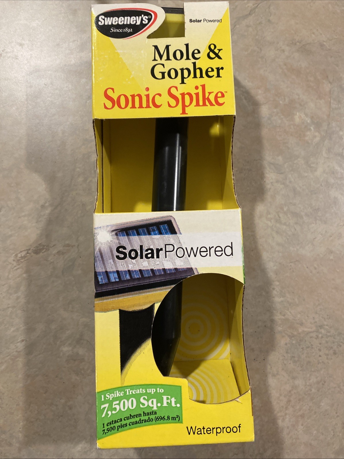 New! SWEENEY'S Mole & Gopher Solar Powered Sonic Spike Up To 7,500 sq ft ~ S9014