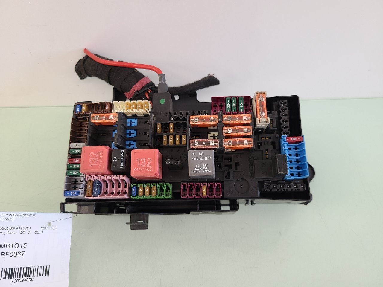 Fuse Box Cabin Fits 2015 S550 594806