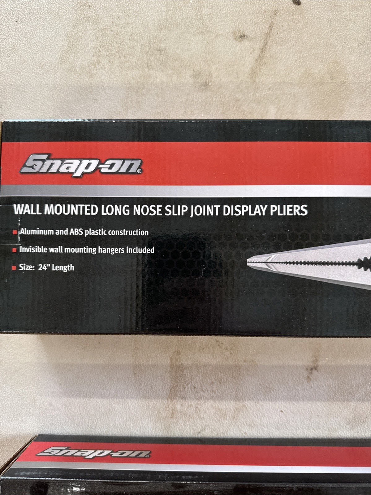 Snap on Wall Mounted Long Nose Slip Joint Display Pliers