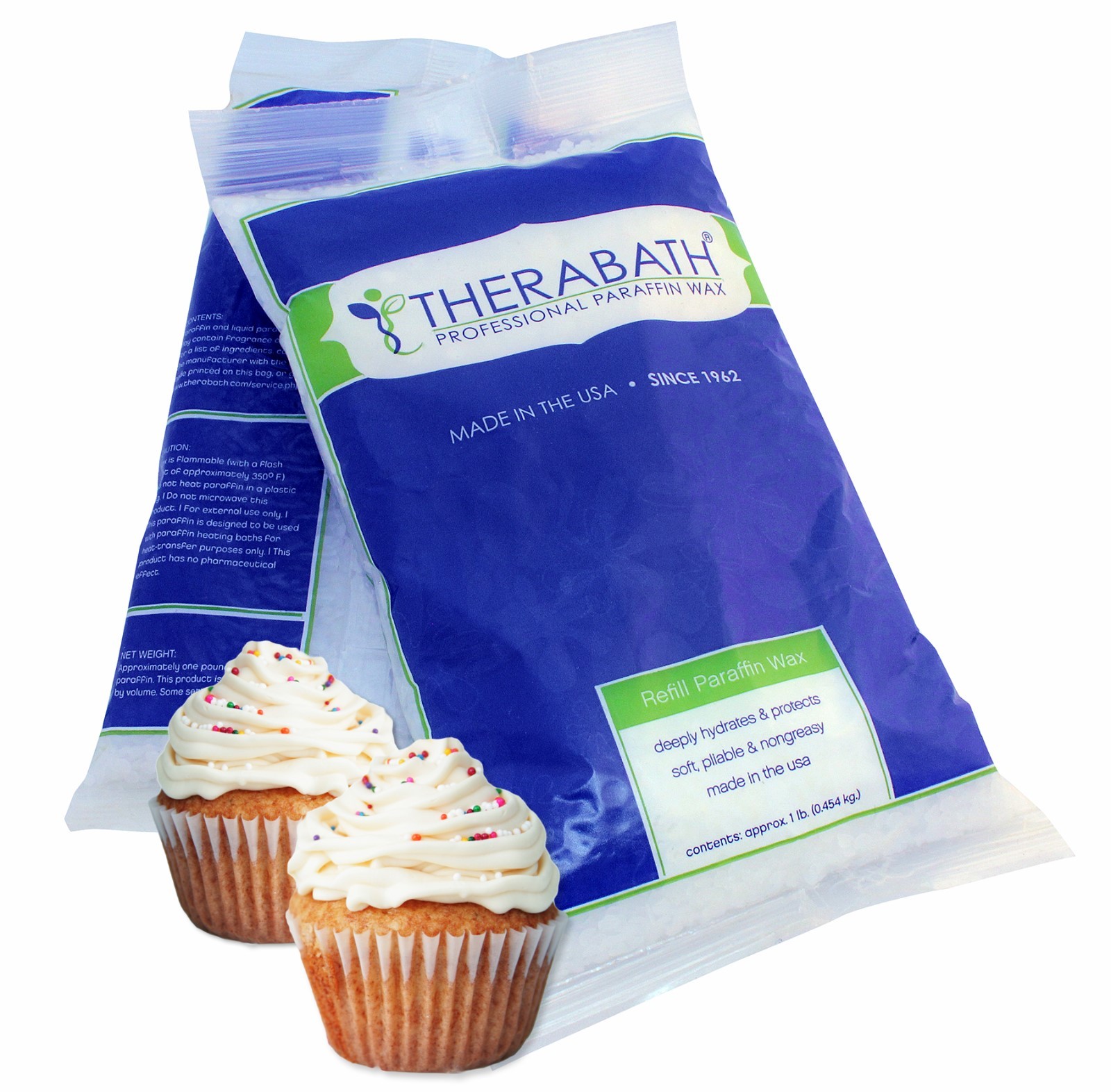 6 1lb Bags Vanilla Cupcake Refill Paraffin 4 Therabath Professional PRO Wax Bath