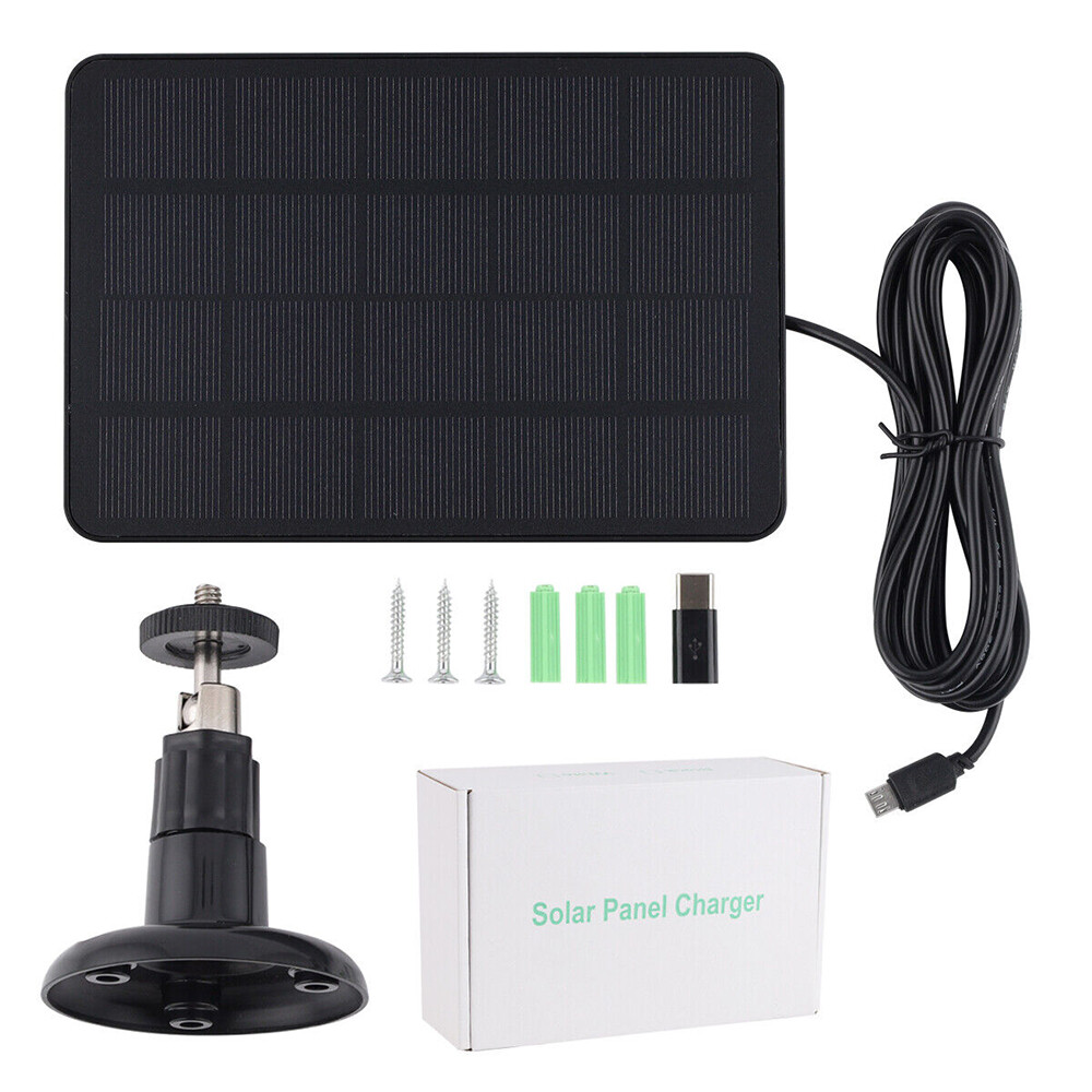 4W USB Solar Panel for Security Camera for Rechargeable Battery Powered Camera