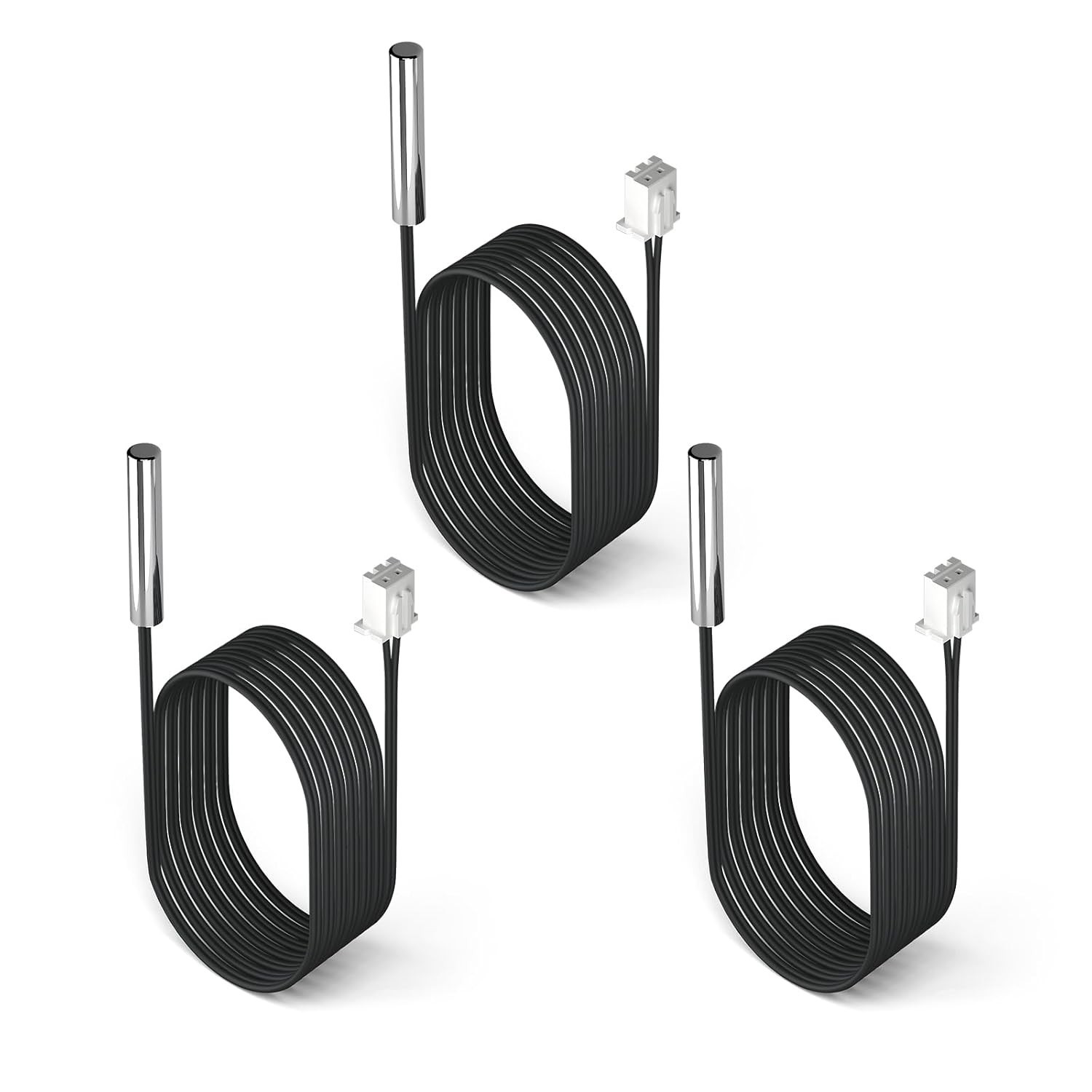 NTC Temperature Sensor Probe 3pcs Waterproof 1 Meter for Measuring Control