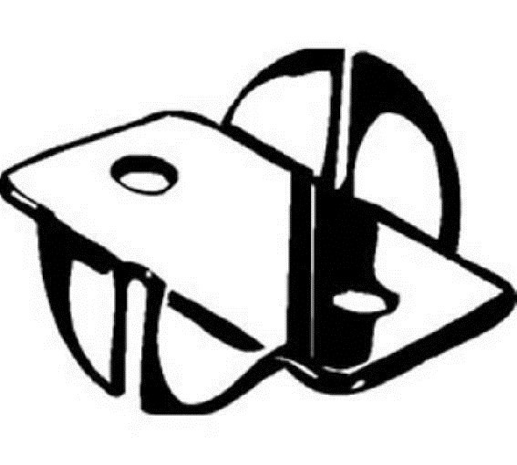 Store Display Fixtures 50 NEW FRONT METAL SHELF BRACKET RESTS