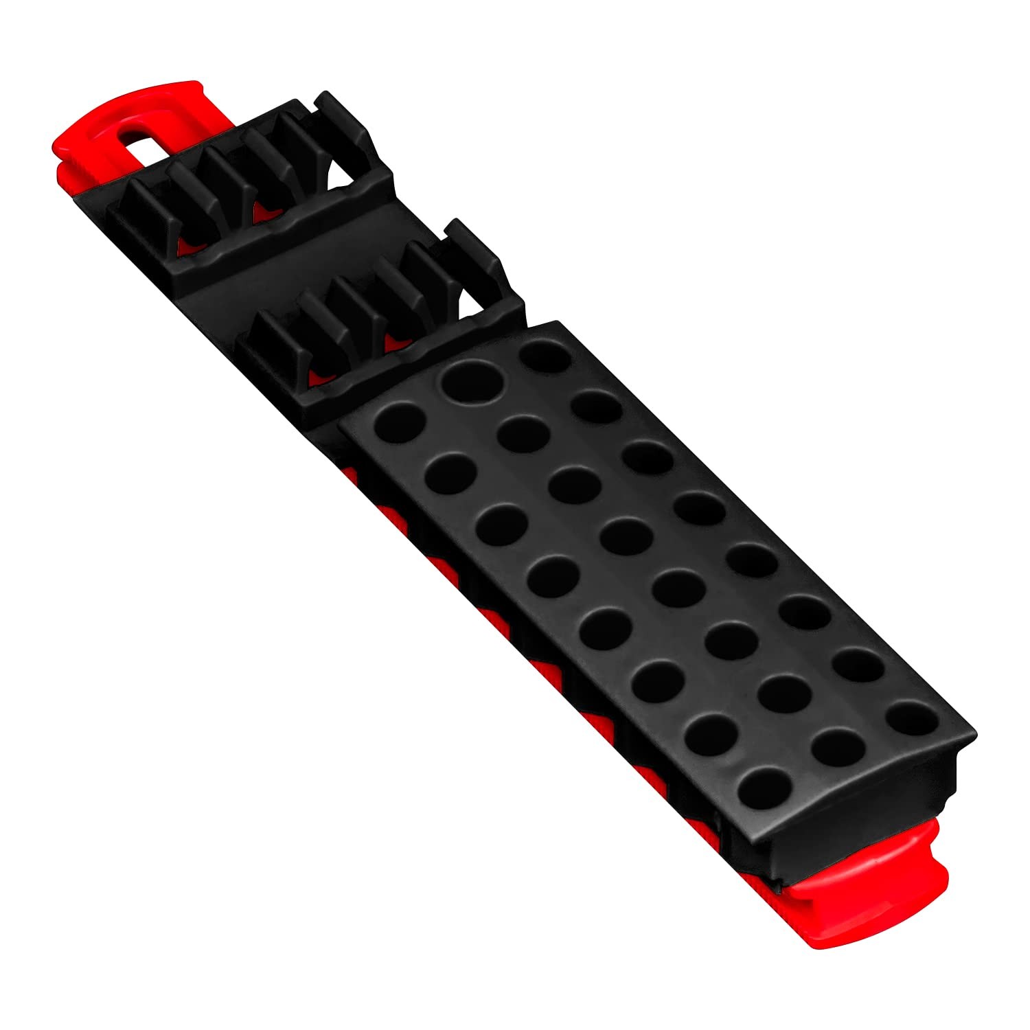 Ernst ERN-5750 8" 30 Tool Magnetic Bit Buddy - Red/black