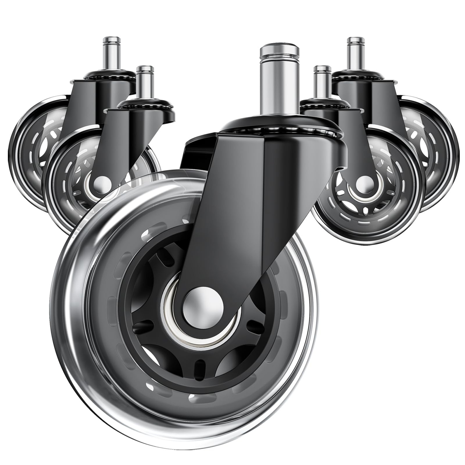ASHGOOB Office Chair Wheels, Set of 5 Caster Wheels Accessories, 3...