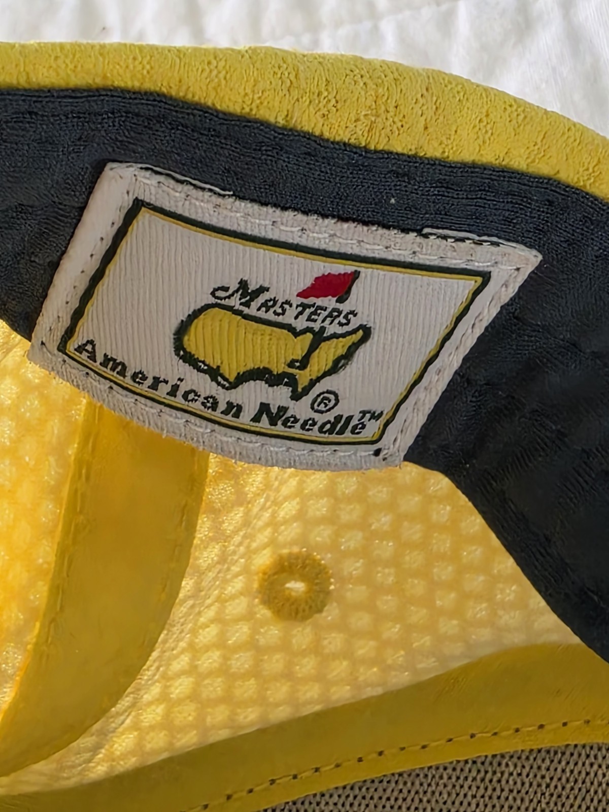 MASTERS AMERICAN NEEDLE (GRAY/YELLOW) PERFORMANCE Golf HAT