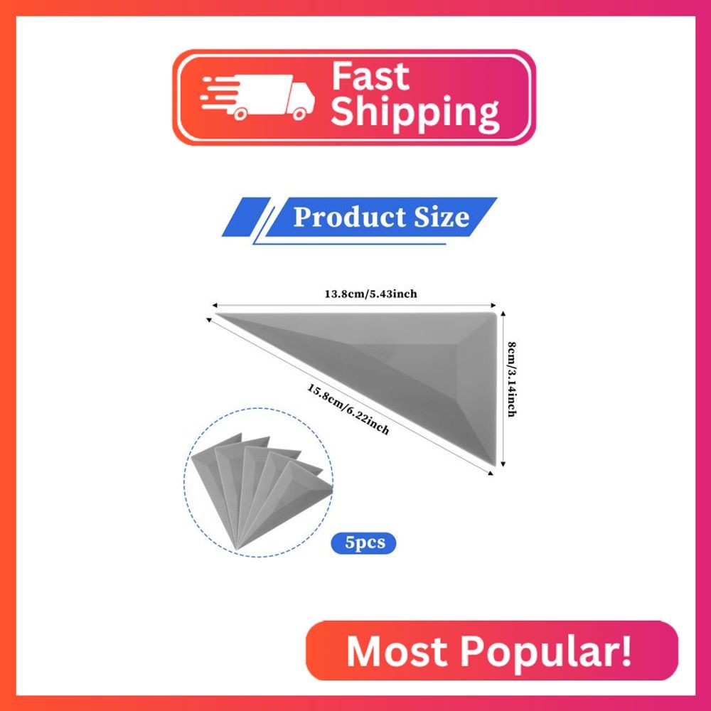 5Pcs Window Tint Squeegee Triangle Contour Squeegee Card Scraper Window Tint Too