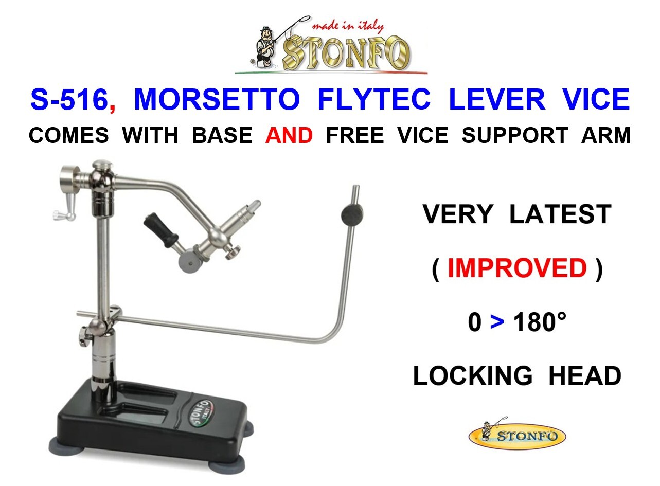 2026 STONFO S-516 MORSETTO FLYTEC LEVER BASE VICE FOR FLY TYING TROUT PIKE FLIES