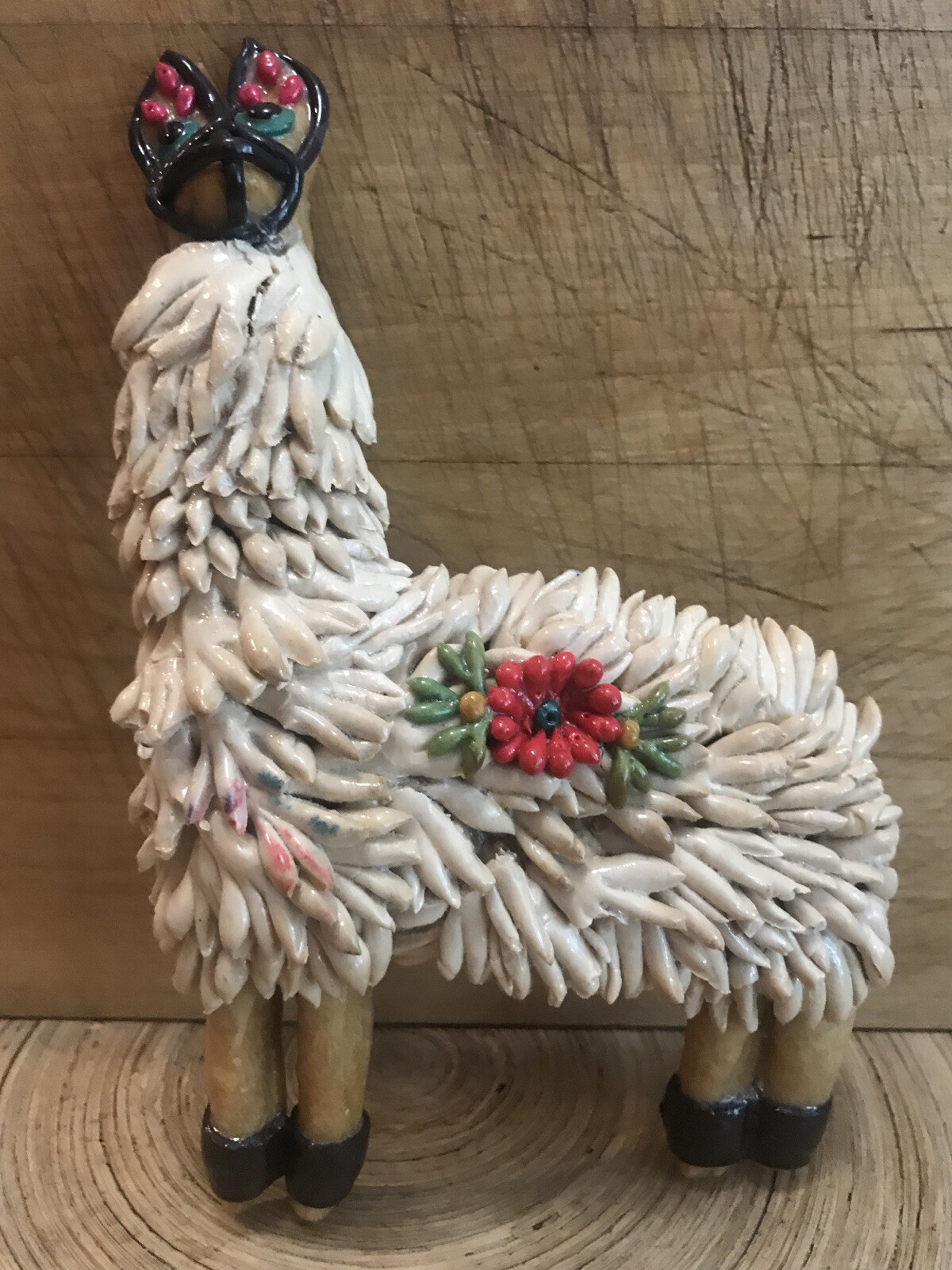 UNIQUE PERUVIAN LLAMA ORIGINAL HANDCRAFTED PERU WALL HANGING DECORATION LAMA