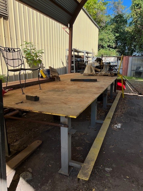 3/4" THICK STEEL LAYOUT TABLE 20' 3" LONG