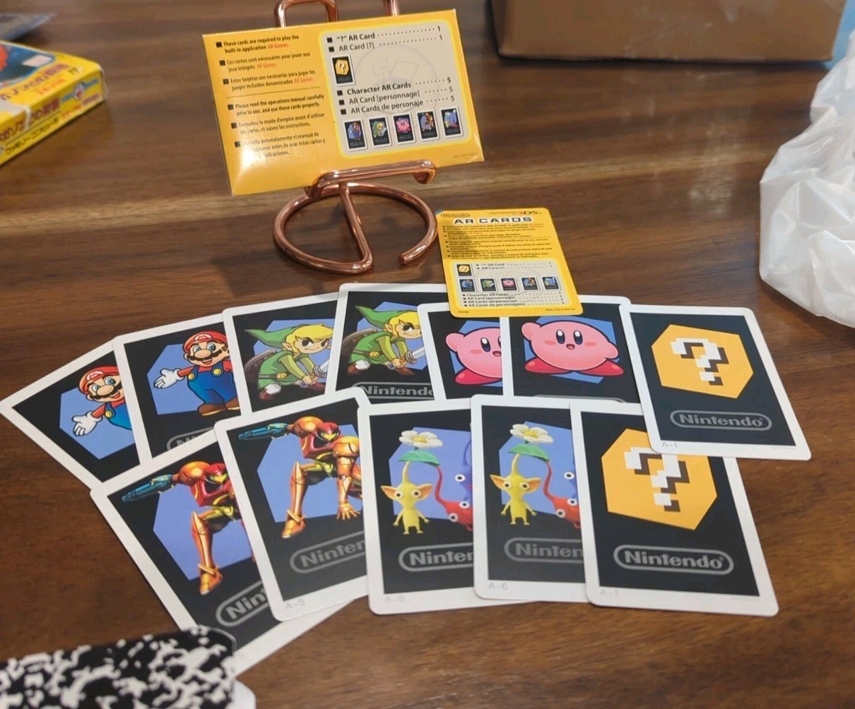 Nintendo 3DS Ar Cards - Comes with Sleeve - Lot of 12 - Mario, Link, Kirby