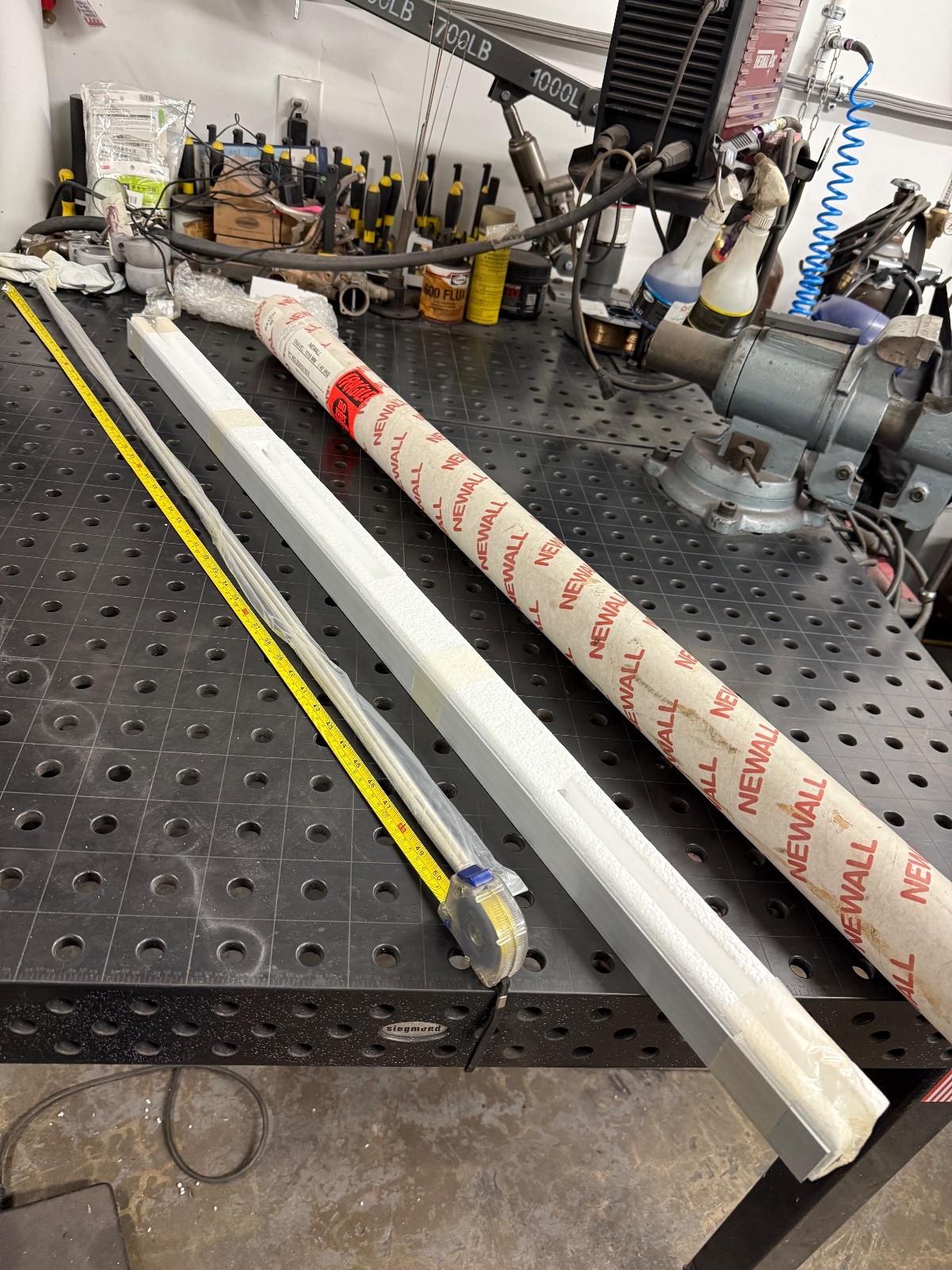Newall Digital readout 50" Spherosyn Read out scale rod & alum guard mill lathe