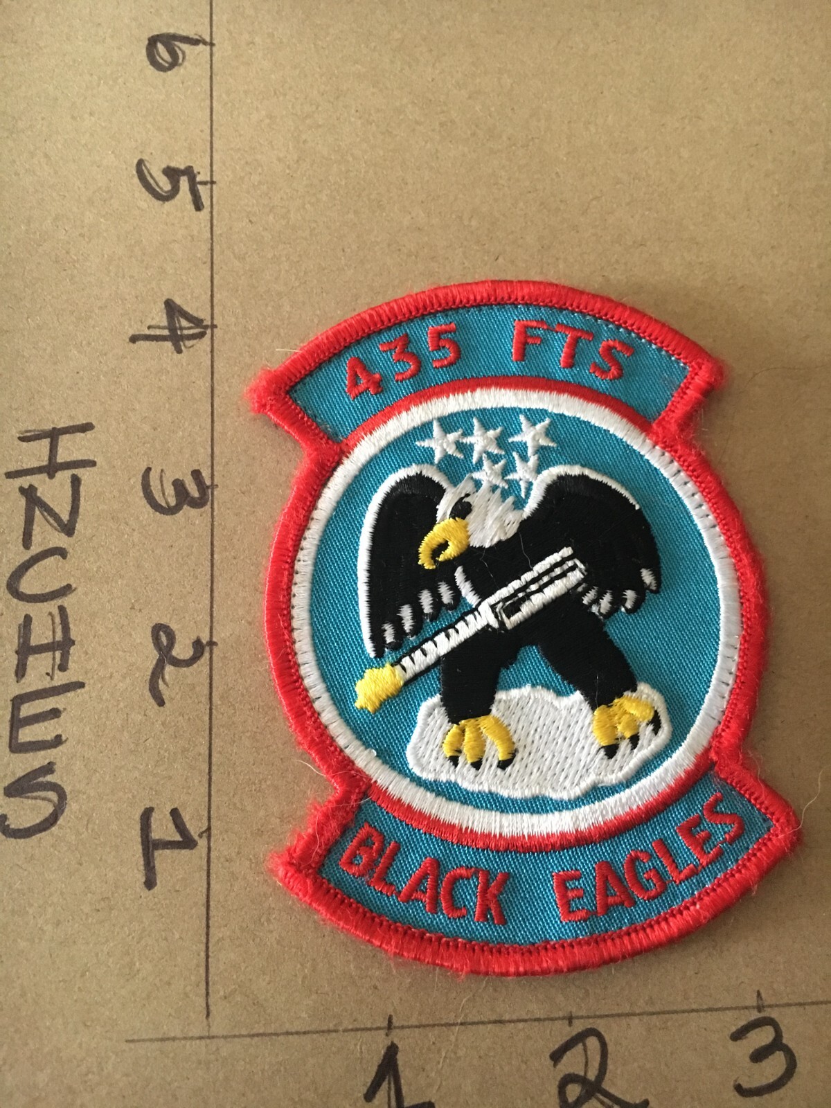 USAF 435th Fighter Training Squadron patch 6/1/25 with hook & loop back