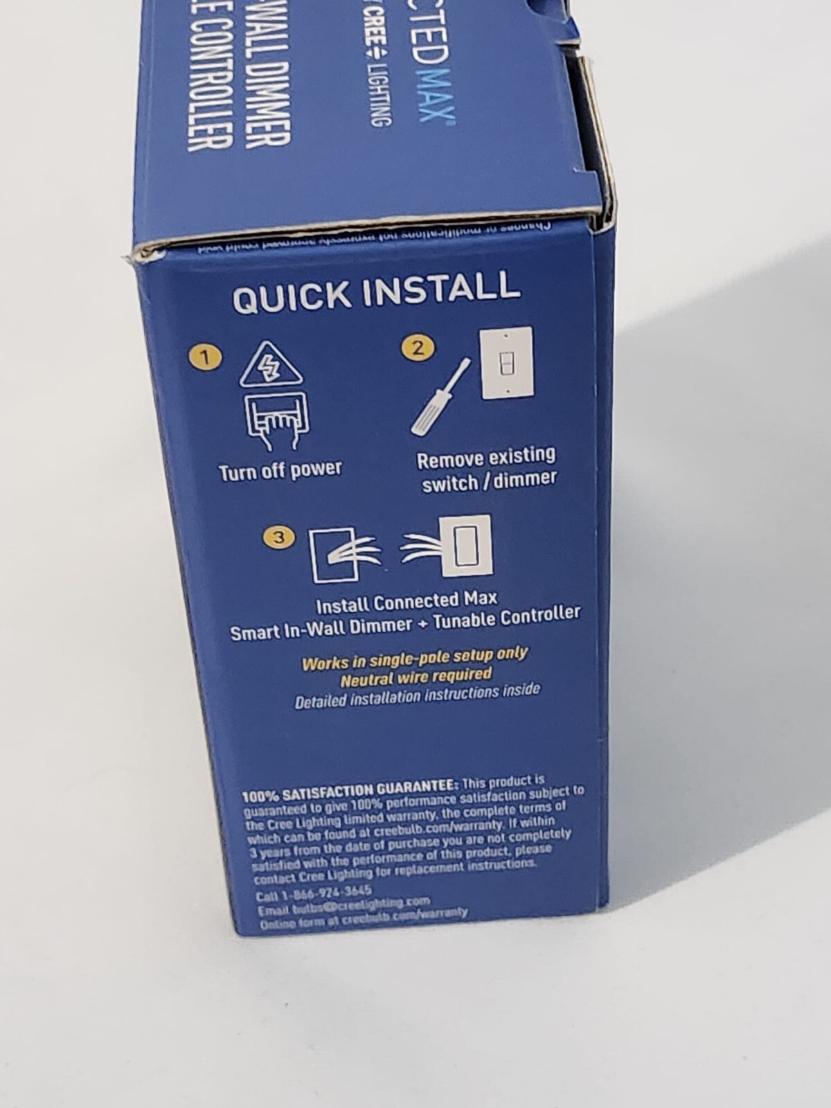 1 Cree Connected Max Smart In-Wall Dimmer & Tunable Controller Bluetooth WiFi