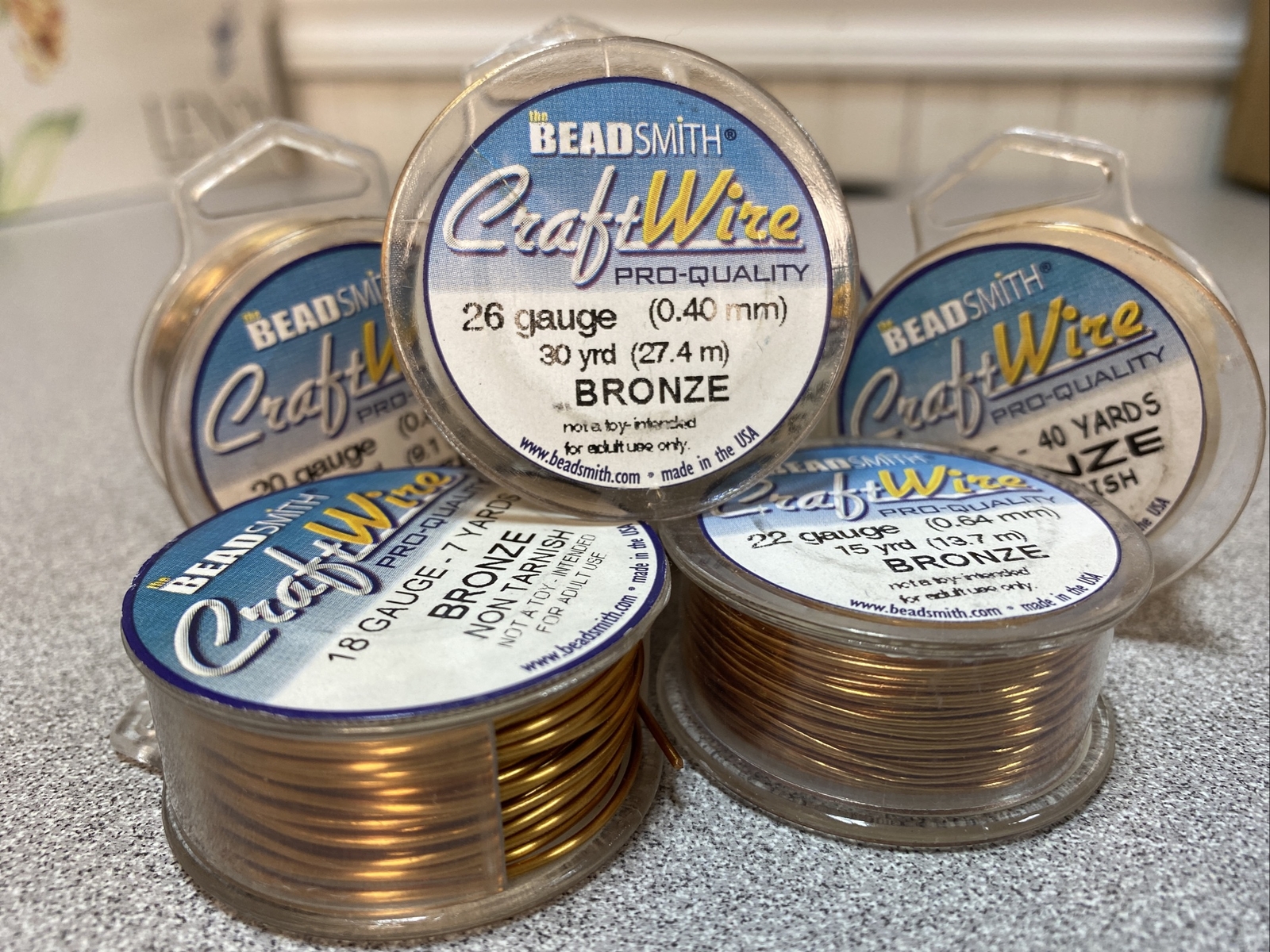 BEADSMITH Craft Wire BRONZE 18-28 Gauge NEW