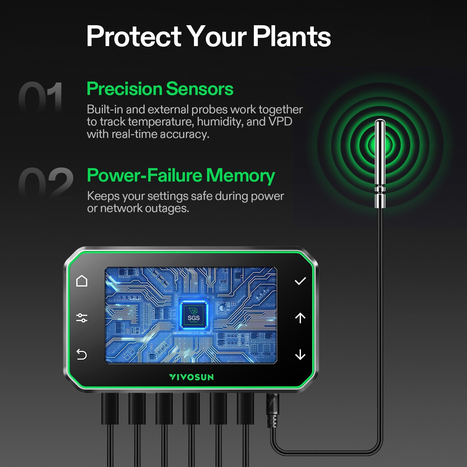 VIVOSUN GrowHub E42A+ Smart Environmental Controller w/ T&H/VPD/Timer/Cycle