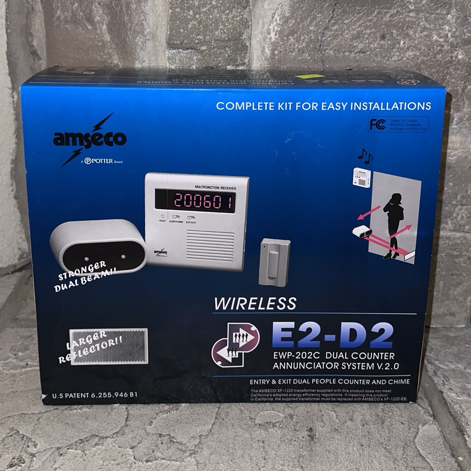 New Amseco EWP-202C E2-D2 Wireless Dual Traffic Counter Annunicator System v2.0