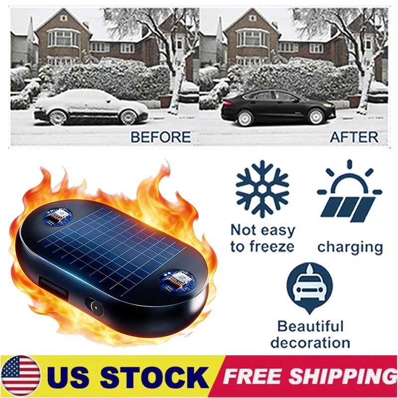 5X Hot Electromagnetic Car Snow Removal Device Upgrade Solar Drive Car Defroster
