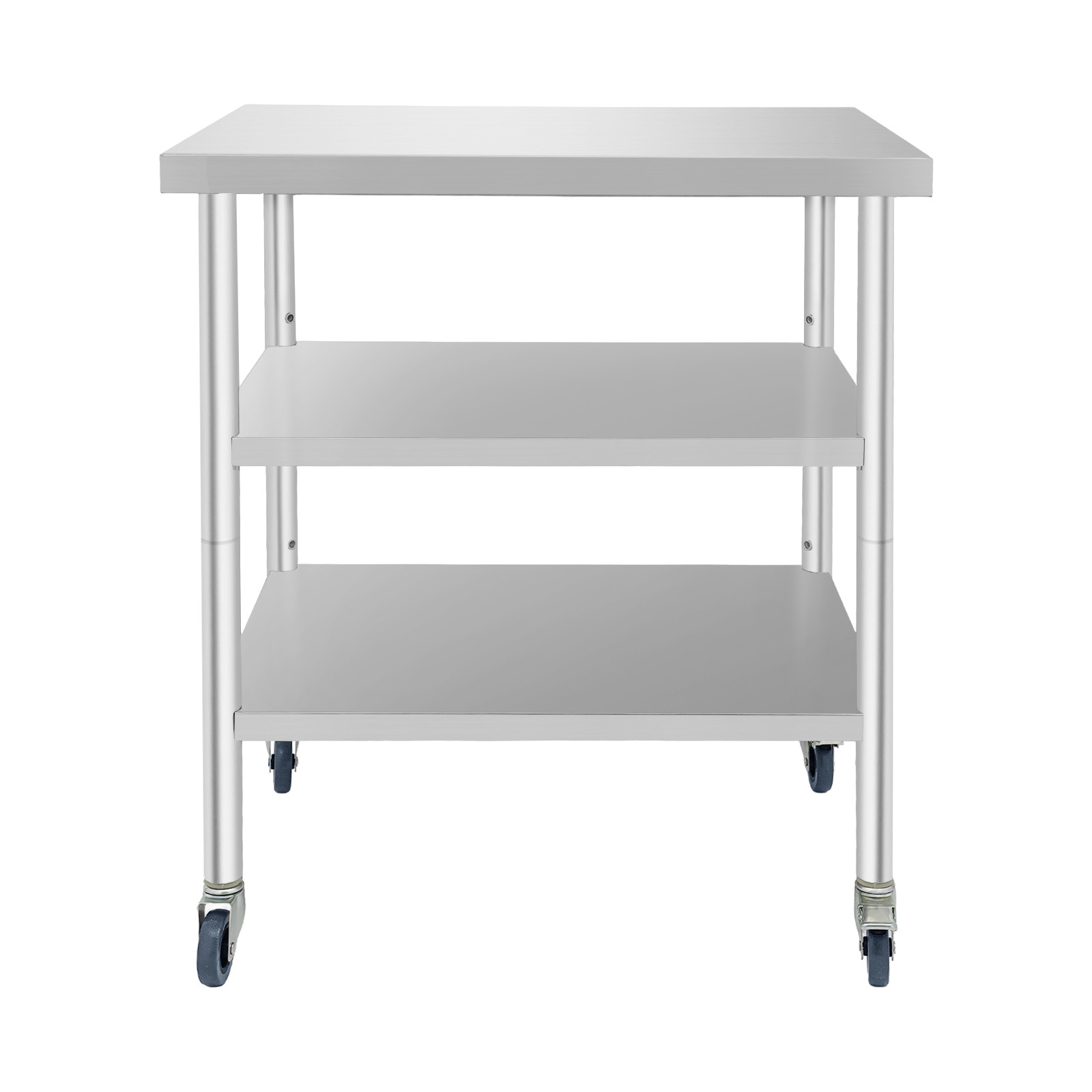 Work Table Commercial Work Table with Adjustable Under Shelves 3-Tier Work Table