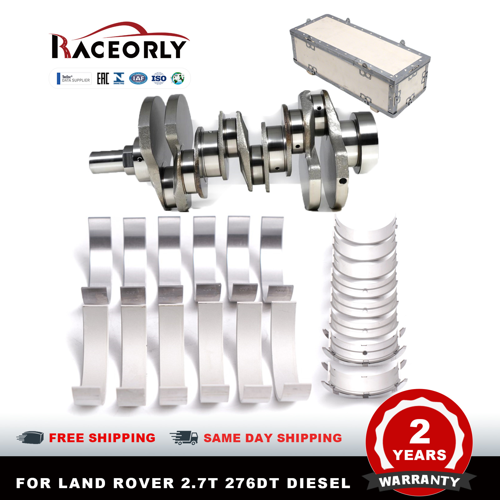 Forged Steel Crankshaft & Bearing for Land Rover Discovery 2.7 TDV6 276DT Diesel