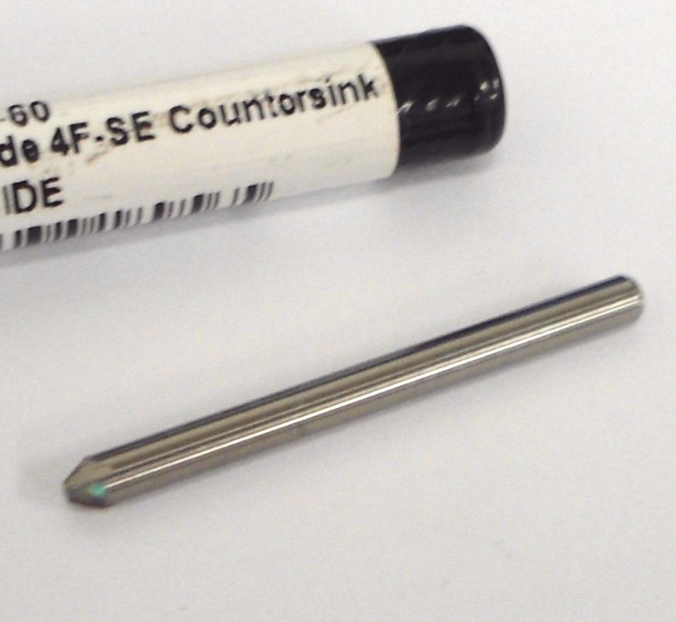 MELIN Carbide Countersink 1/8" 4FL 60° 1-1/2" OAL C4-1/8-60