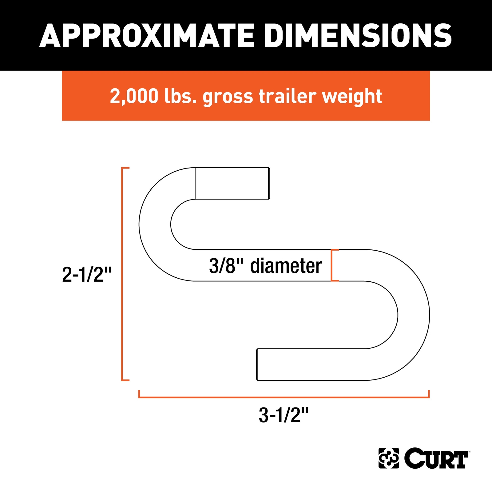 Certified 3/8" S-Hook (2,000 lbs.)