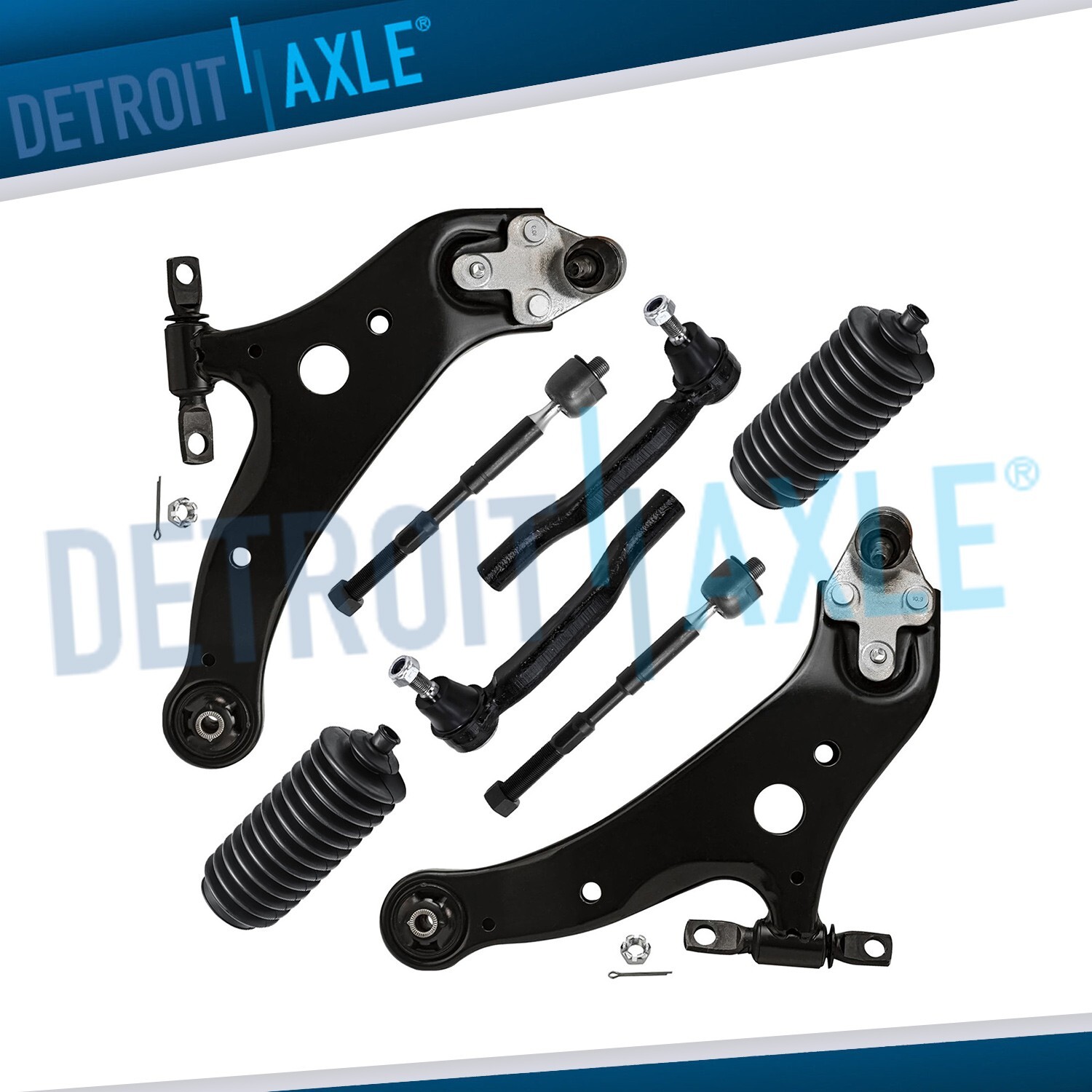 Front Lower Control Arms w/ Ball Joints Tie Rod Ends for 2011-2020 Toyota Sienna