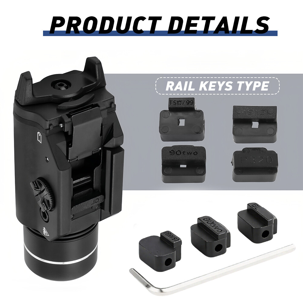 Black Flashlight TLR-1 HL 1000Lumen Rail Mounted Strobing Tactical Weapon Light