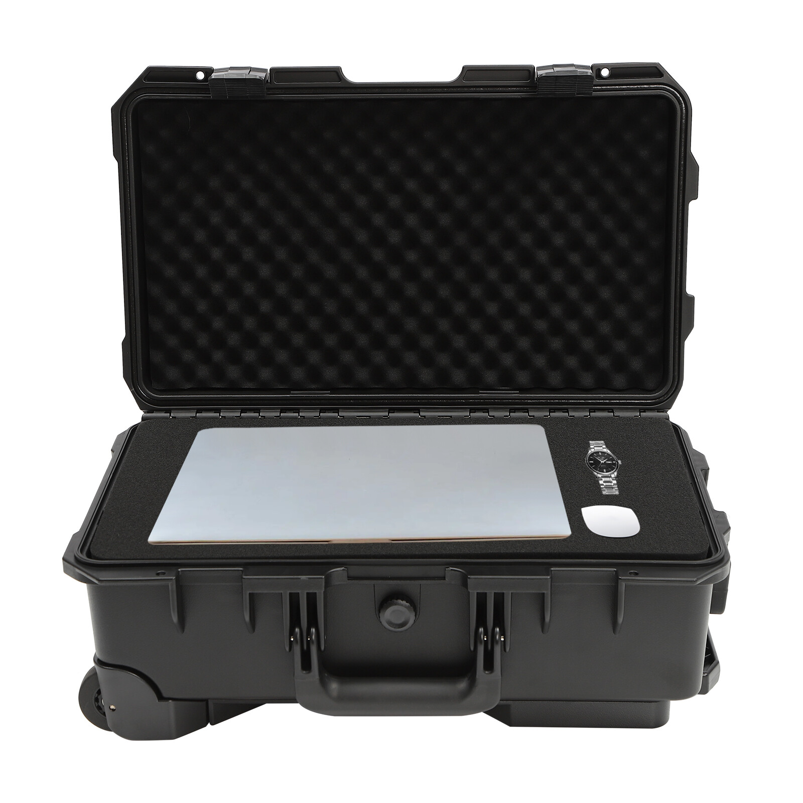 22" Camera Hard Case Protective Roller Waterproof Camera Carrying Case w/Foam