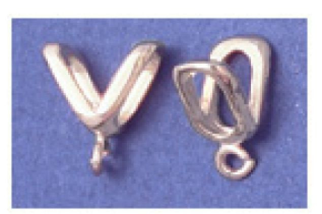 Sterling Silver Fancy Omega Slider Bail For 4mm Chain