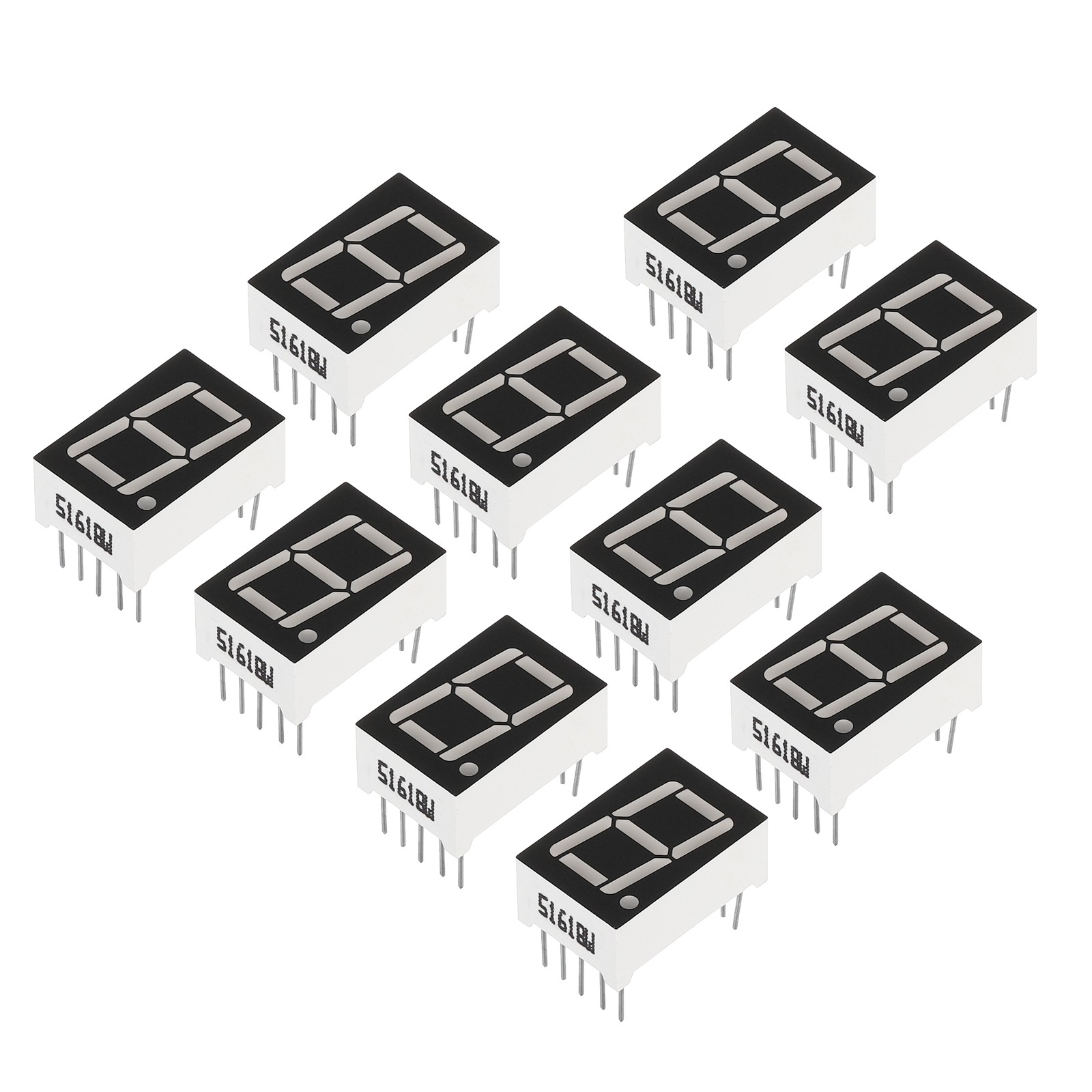 10Pcs Common Anode 7Segment 10Pin 1Bit 3.3V 0.56" LED Display White
