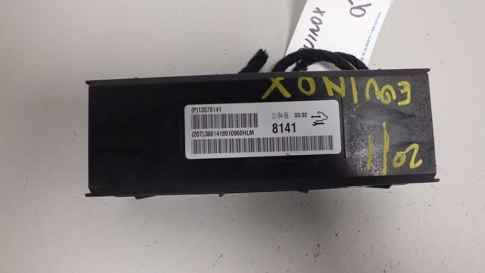 11 2011 CHEVROLET EQUINOX TEMPERATURE CONTROL MODULE 13578141 #975