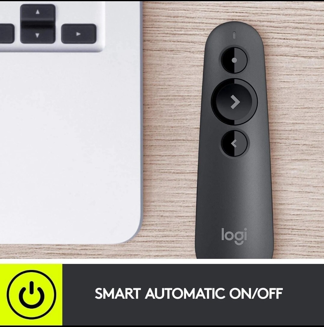 Logitech R500s Laser Pointer Presenter Bluetooth & USB Presentation 910-006518