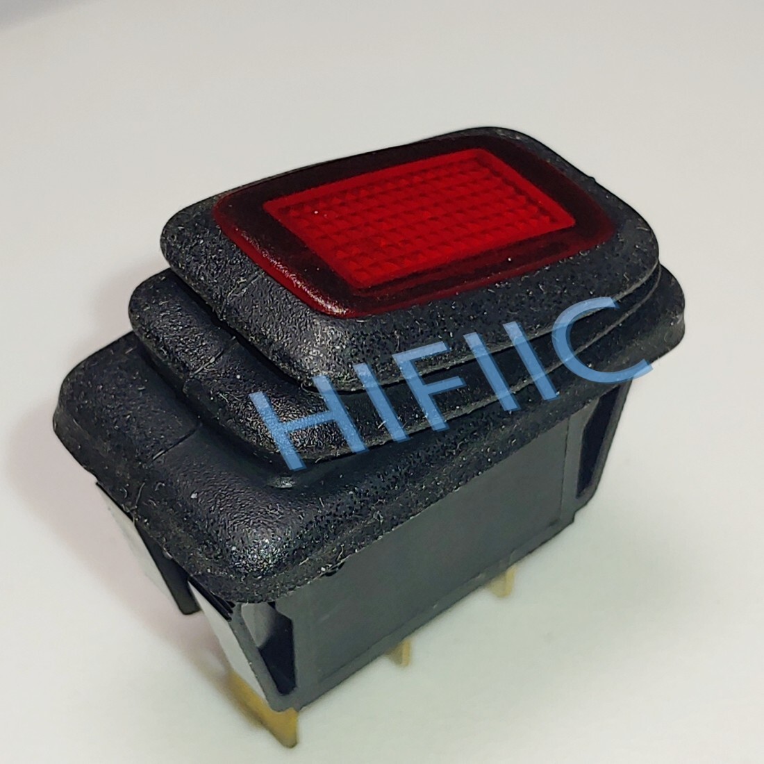1PCS SCI R13-238 3 Pins Unilateral Reset Rocker Switch With lamp 220-250V