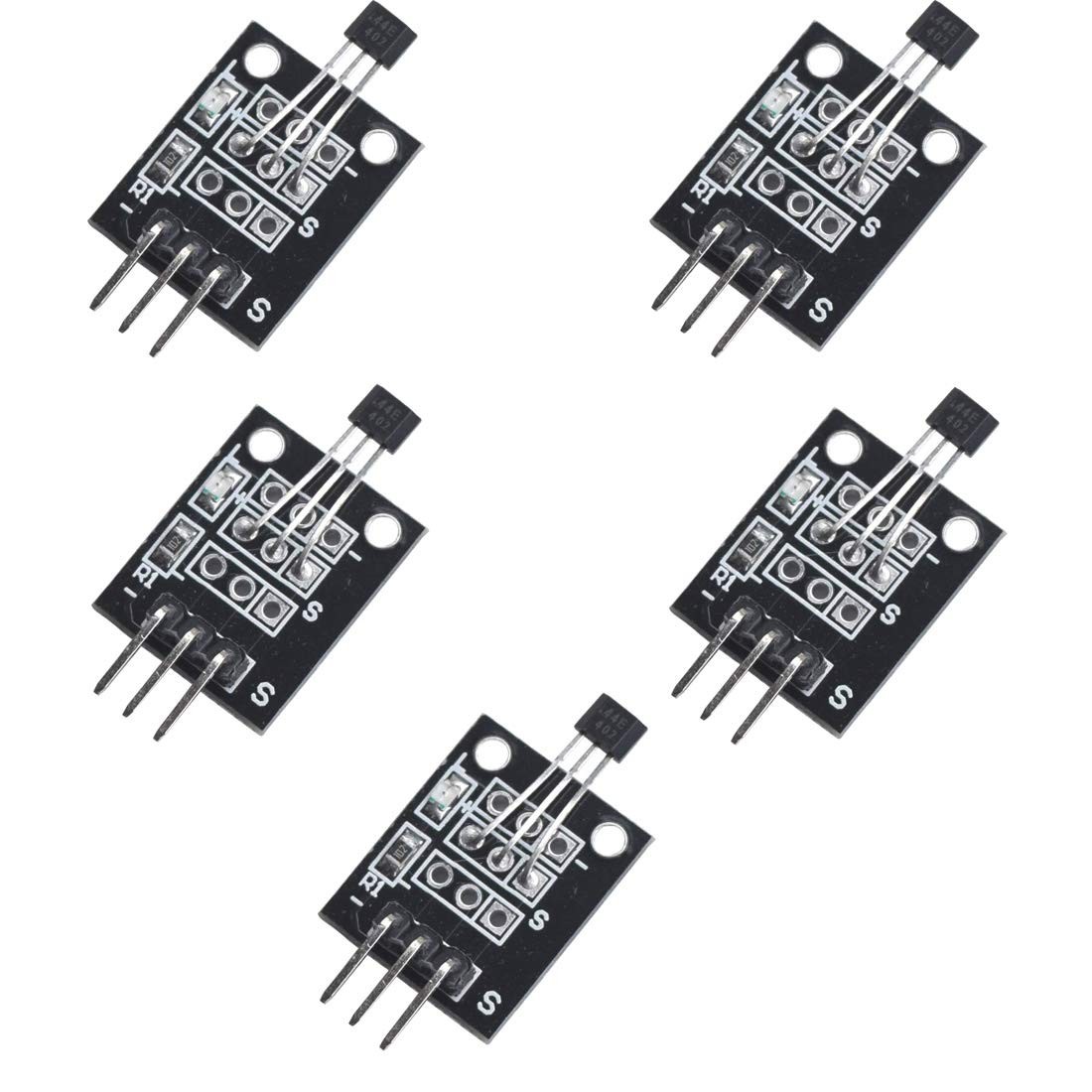 5pcs Hall Effect Magnetic Sensor Module 3144E A3144 Hall Effect Sensor DC 5V ...